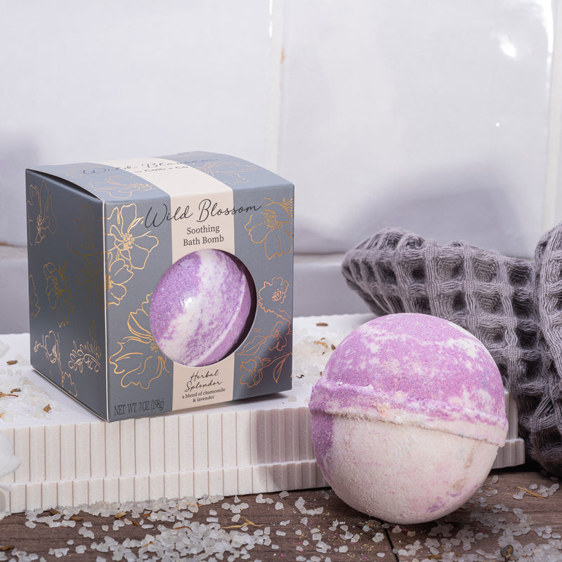 Wild Blossom Soothing Bath Bomb - Herbal Splendor